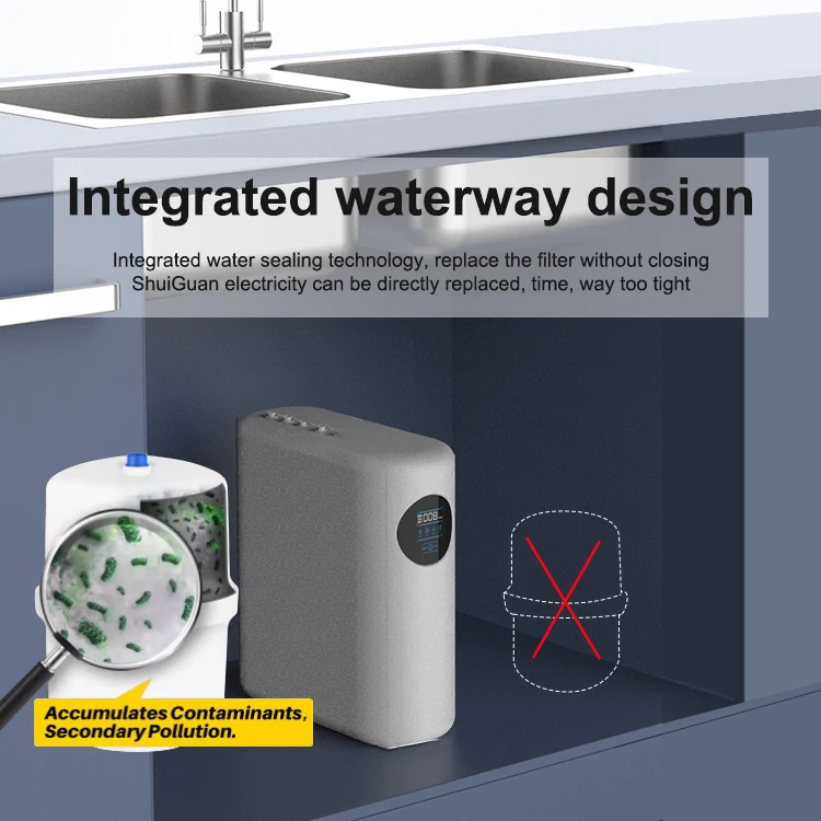 Small Domestic Whole Home 800Gpd Black Reverse Osmosis Water Filter System Water Purifier Machine For Office For Commercial Use