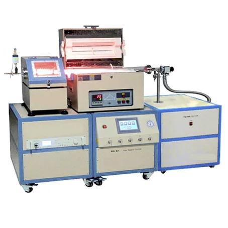 High Temperature 1200 Dual Zones Sliding CVD Tube Furnace