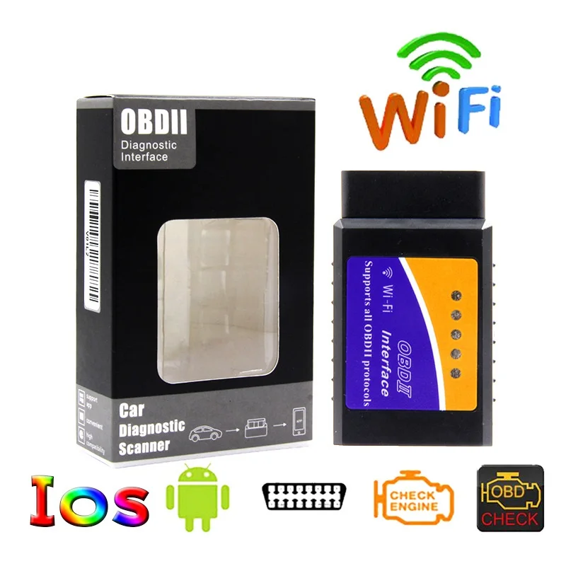  Автомобильный диагностический инструмент ELM327 WIFI OBDII протокол V1.5 wifi obd2 сканер для Android /