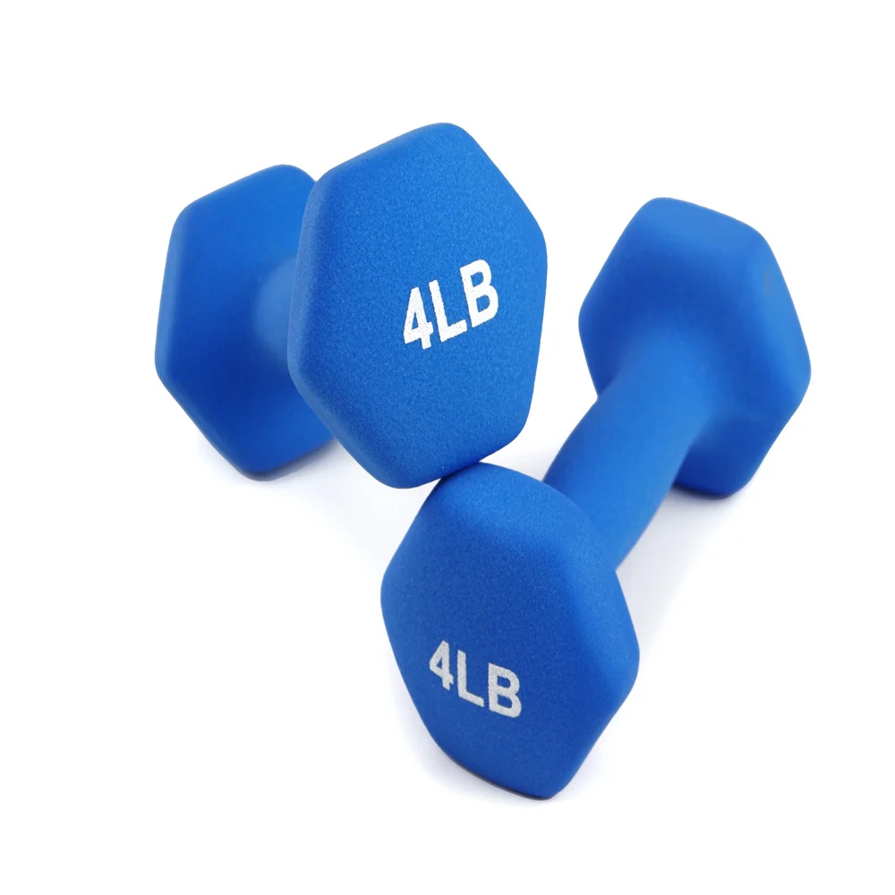neoprene dumbbell Hexagon Workout Dumbbell Hand Weight Neoprene Coated Dumbbell Set of 2 Dumbbells Set,1-15 LB, Anti-Slip