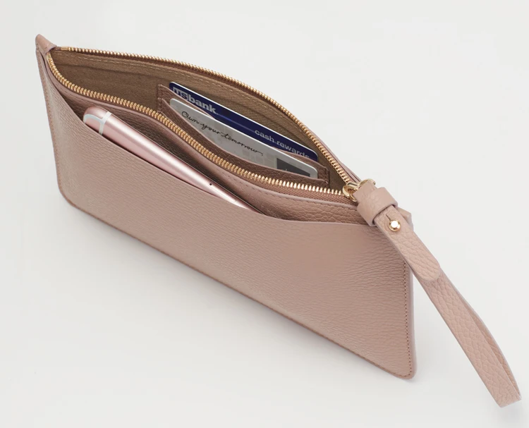 2022 handmade designer clutch purse custom pu leather wristlet ladies clutch bags for women