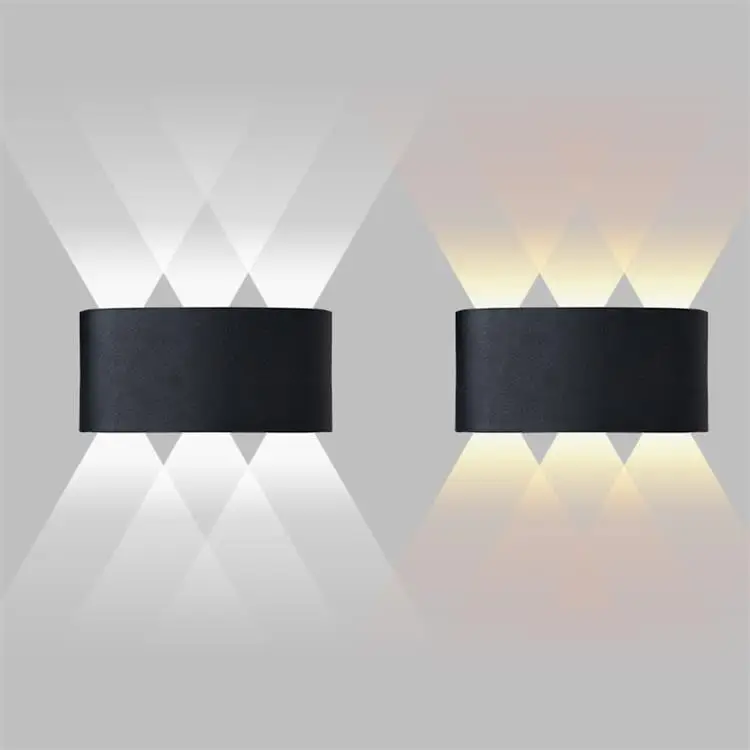Modern 2w 4w 6w 8w 10w 12w Wall Light Aluminum Ip65 Waterproof Outdoor Garden Villa Wall Lamp