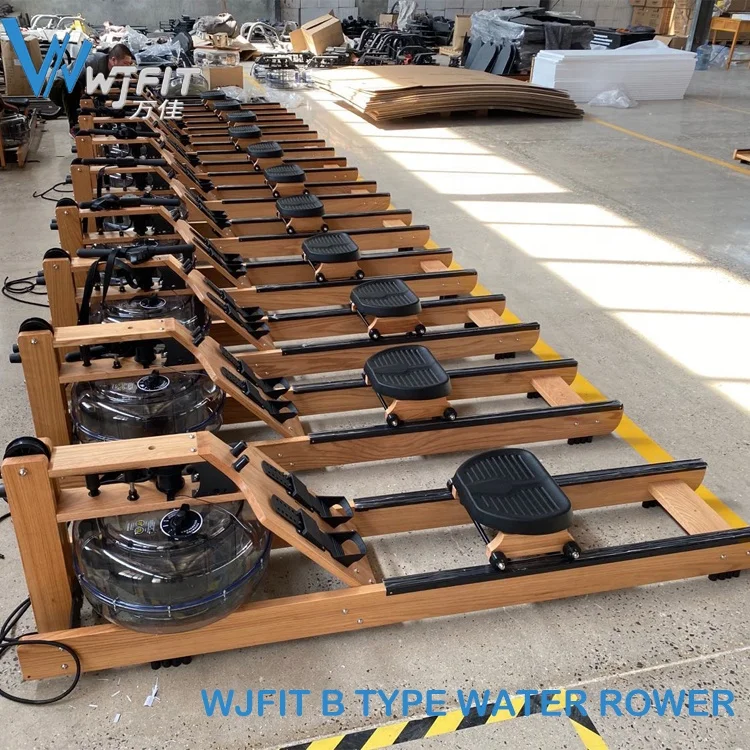 New Design Professional Water Rower with Adjustable Resistance Rowing Machine Wood Gym Water Rower