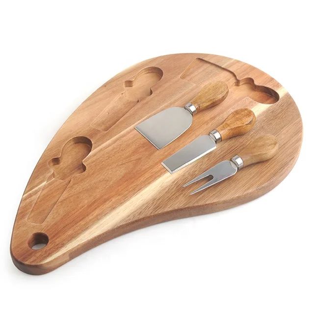 Board Knife Set Cheese Cutting Board Factory Supply Wooden for Home Use Cheese Tools Cheese Slicers Competitive Price All-season