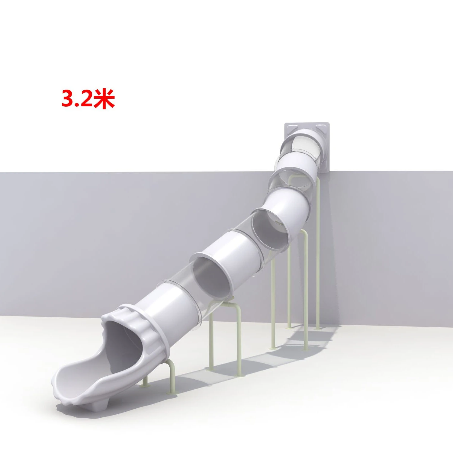 3.2m high tower long  slide  exciting game big open slide for indoor outdoor Customized outdoor sliding bucket