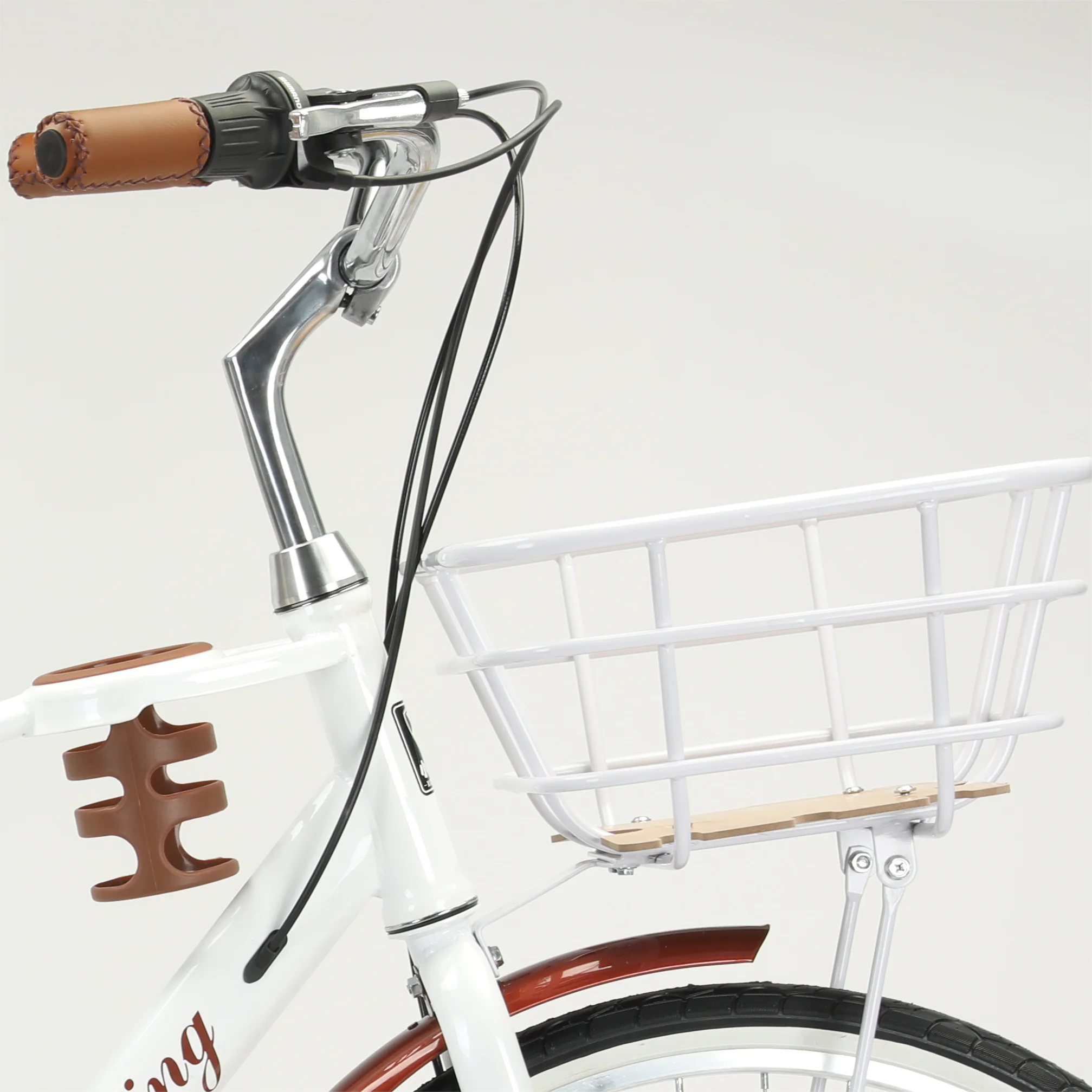 Commute City Bike with Steel Fork and Disc Brake Ordinary Pedal & Variable Speed-Factory-Sold Coffee Mountain Bike