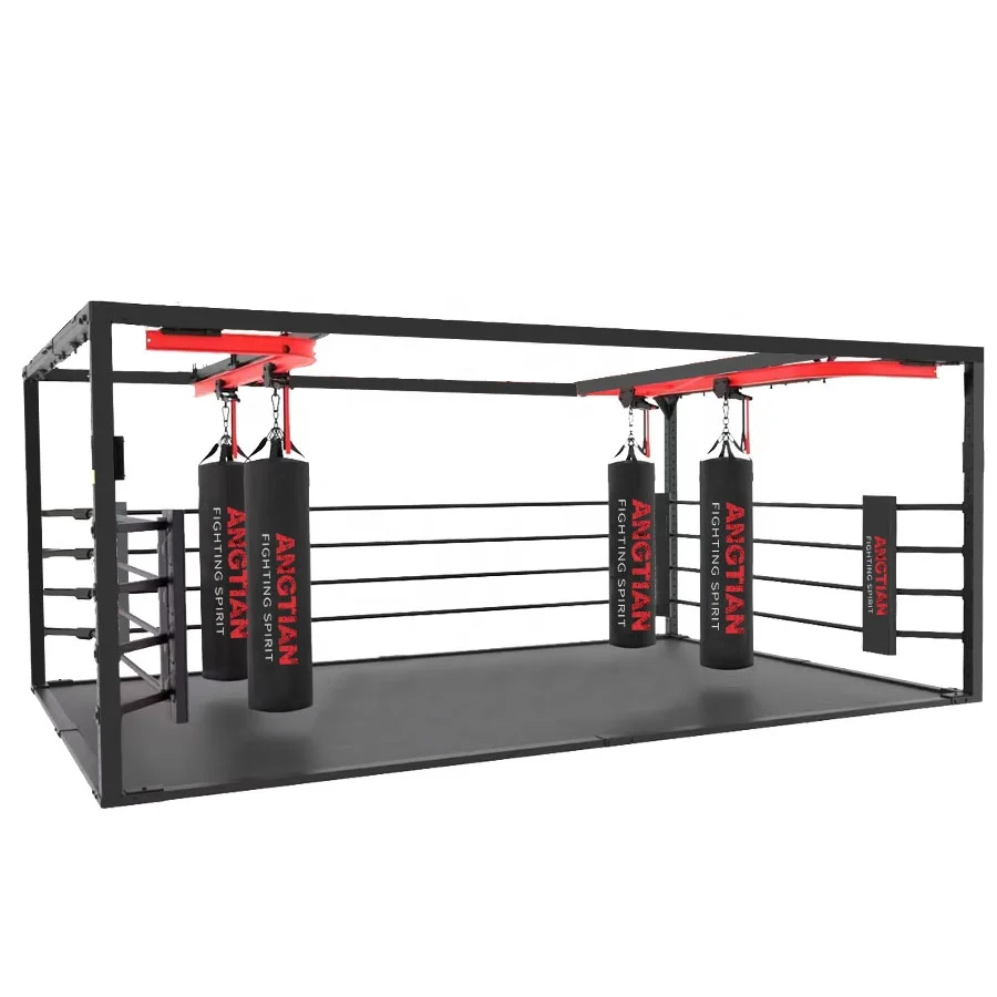 Multi-functional martial arts boxing ring can be used for mma boxing training matches hanging punching bags