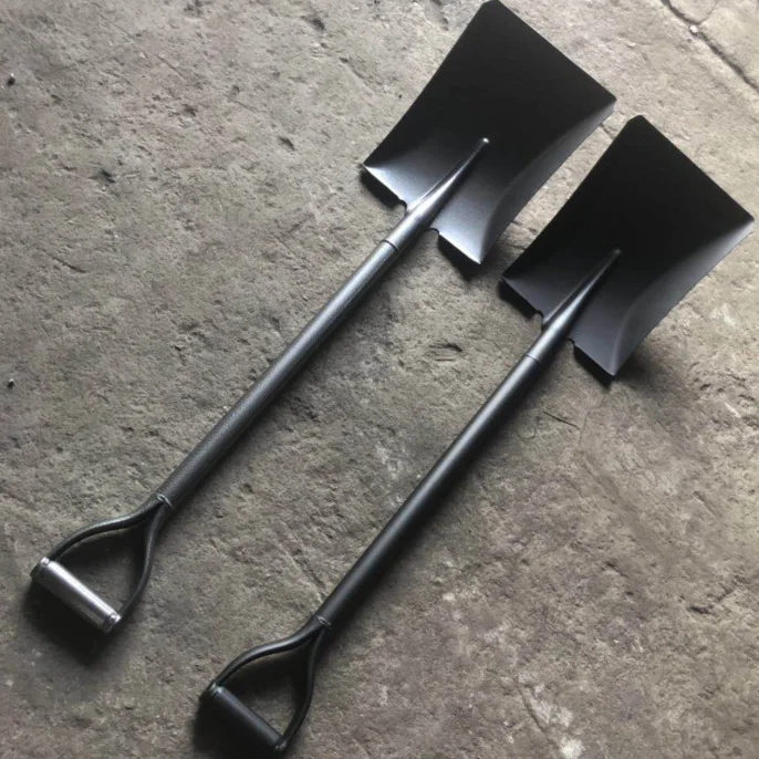 carbon steel 2kg india types farming digging tools  heavy square all iron steel metal handle shovel spade