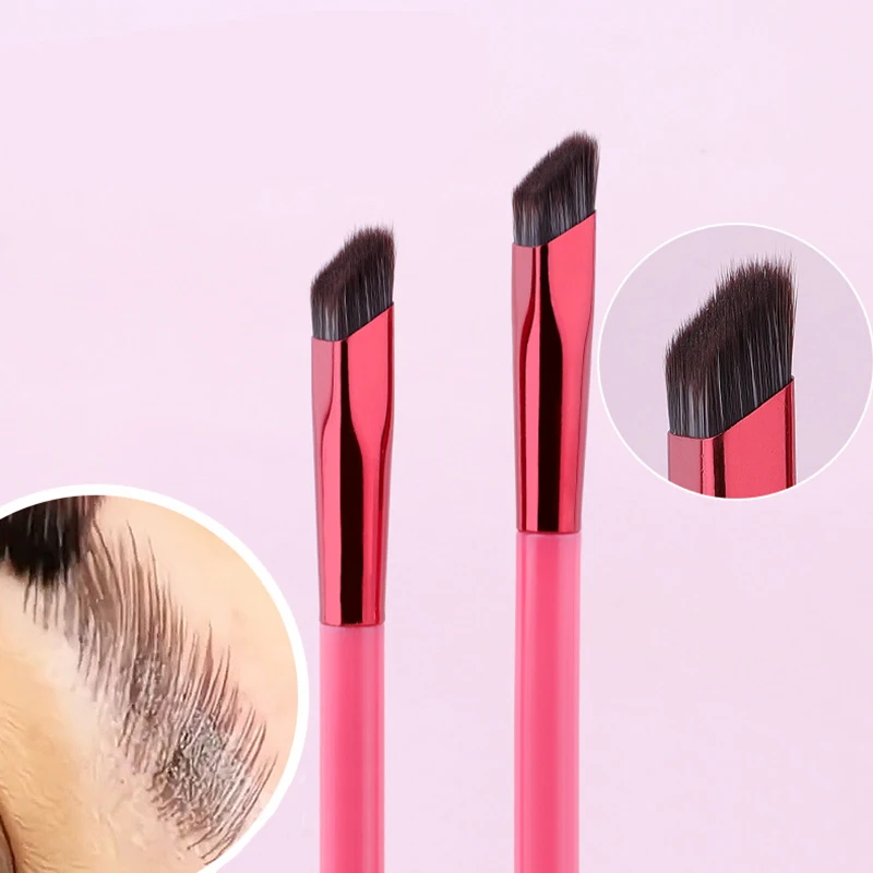 Wild Square Lash Lift Flat Magic Multi-function Eyebrow Brush Spoolie Eyebrow Angle Brush with Lid Collection Alori Brow Brush