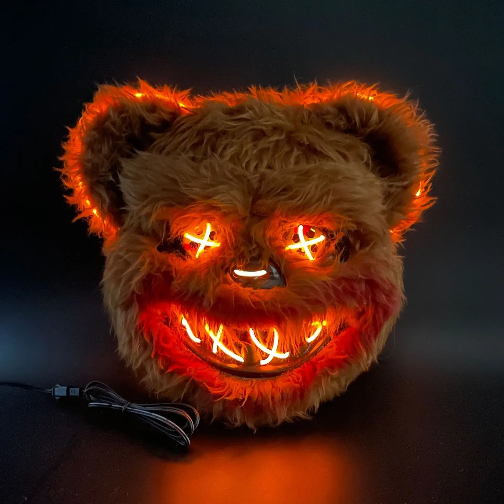 Halloween Scary Carnival Costume Party Horror Bear Mask Halloween Adults Plush Costume Props Party Masks
