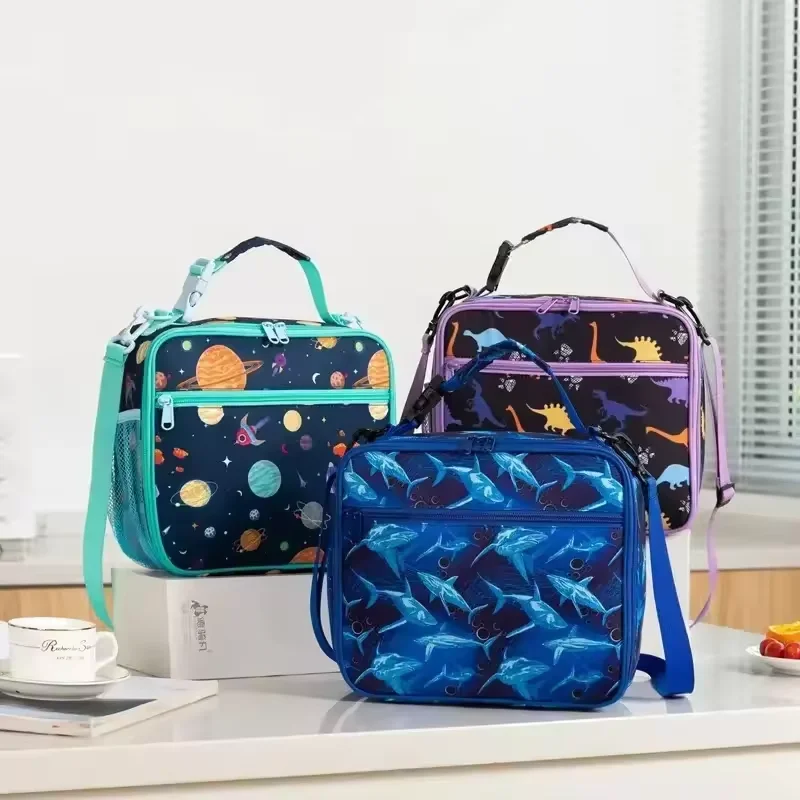 Manufacturers Custom Hand-held Thermal Kids Insulated Lunch Box Bag for Boys and Girls for School and Travel