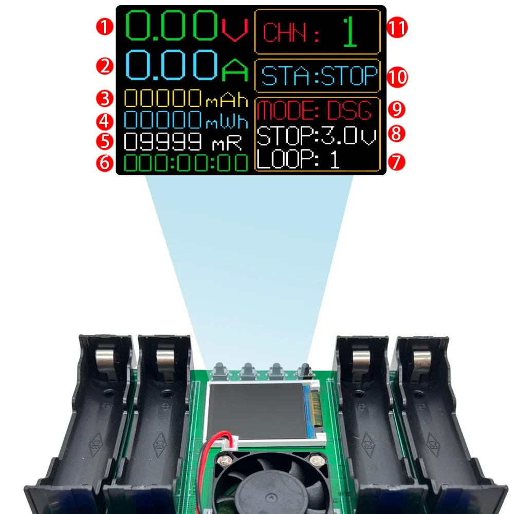 LCD Display Battery Capacity Tester MAh MWh 18650 Lithium Battery Digital Battery Power Detector Module Tester