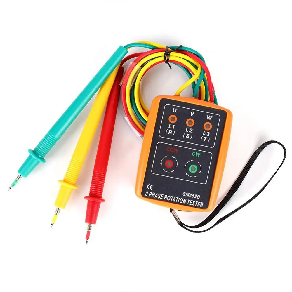 3 Phase Rotation Tester Indicator Detector Meter New w/LED + Buzzer