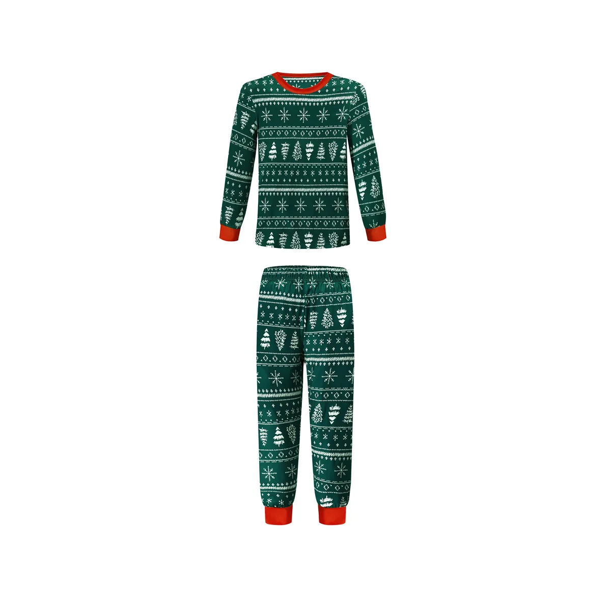 Family Christmas Pajamas Tree And Snowflake Printed Parent-child Home Sets Women Sleepwear XMas Family Matching Suit pyjamas