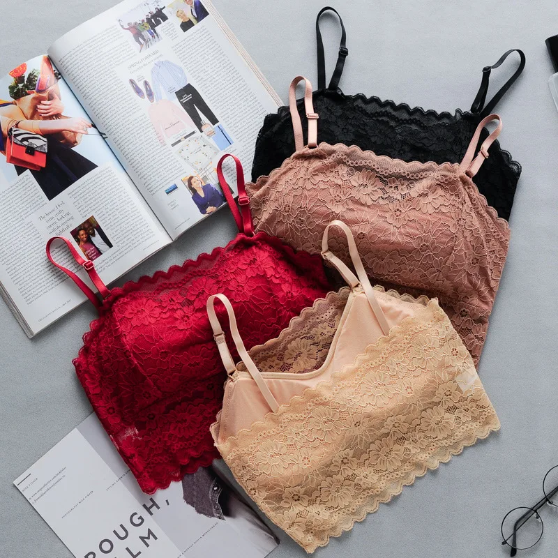 New Lace Chest Wrap Vest Young Ladies Comfort Simple Elastic Chest Pad No Steel Ring Breathable Bra