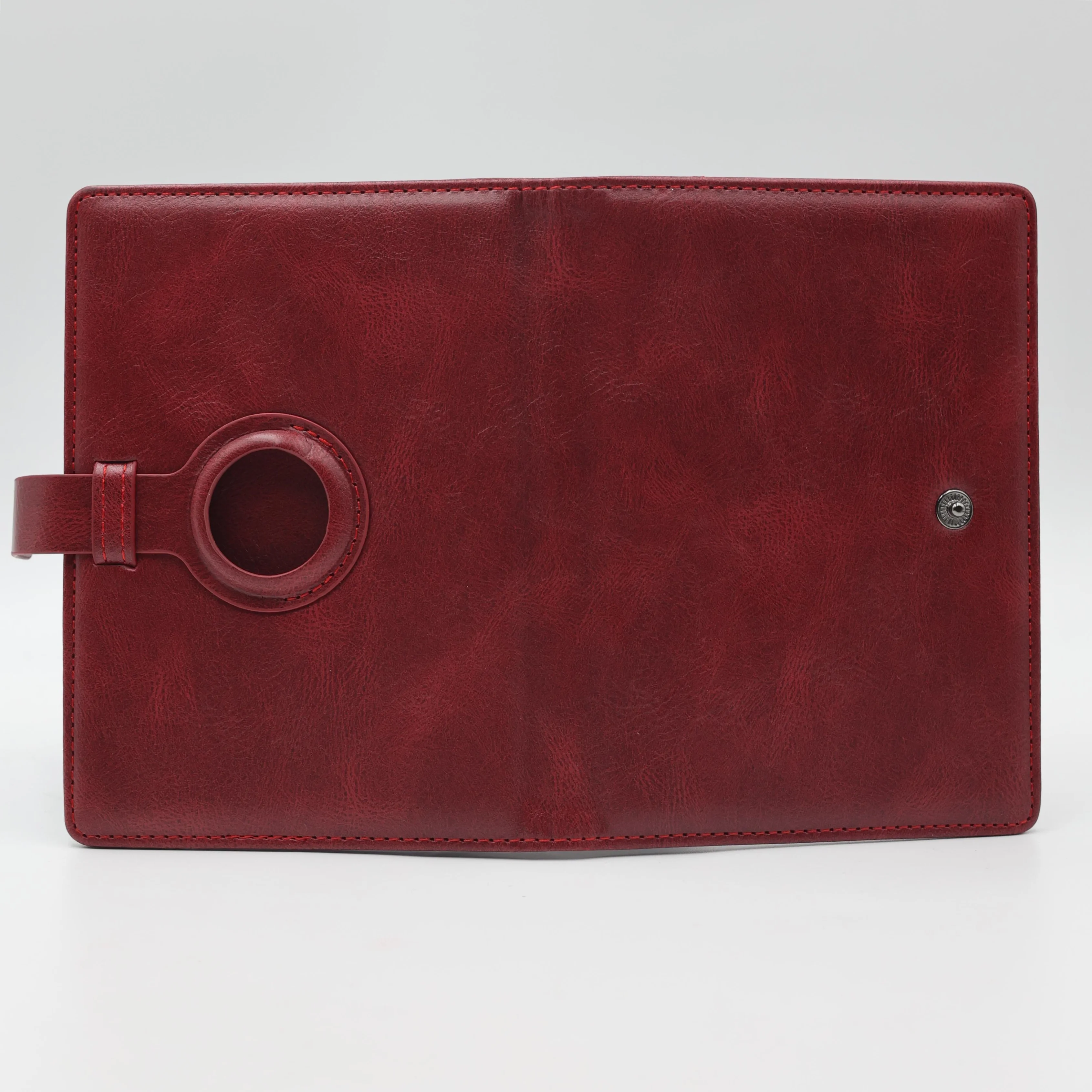 air tag passport cover case RFID PU Certificate Location tracking card holder custom Anti theft Passport holder leather