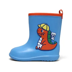 EVA Lightweight Waterproof Non-Slip Girls Boys Boots Lovely Cartoon Shoes Dinosaur Animal Patterns Toddler Children Rain Boots