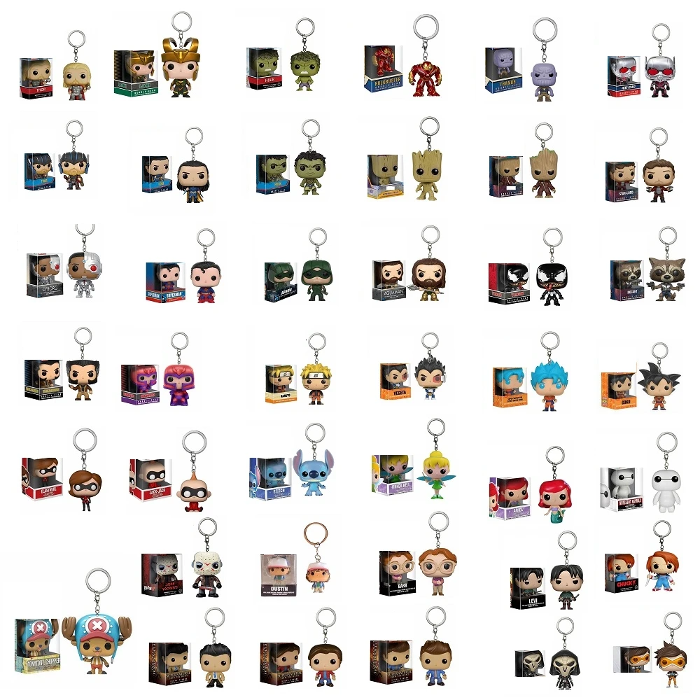 Keychains Super Hero Characters  Action Figure Collectible Model Christmas Toys with box