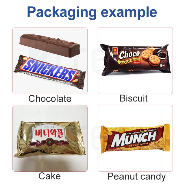 Fully Automatic Chocolate Bar Biscuit Cake Flowing Packing Machine Food Wrapping Machine Line