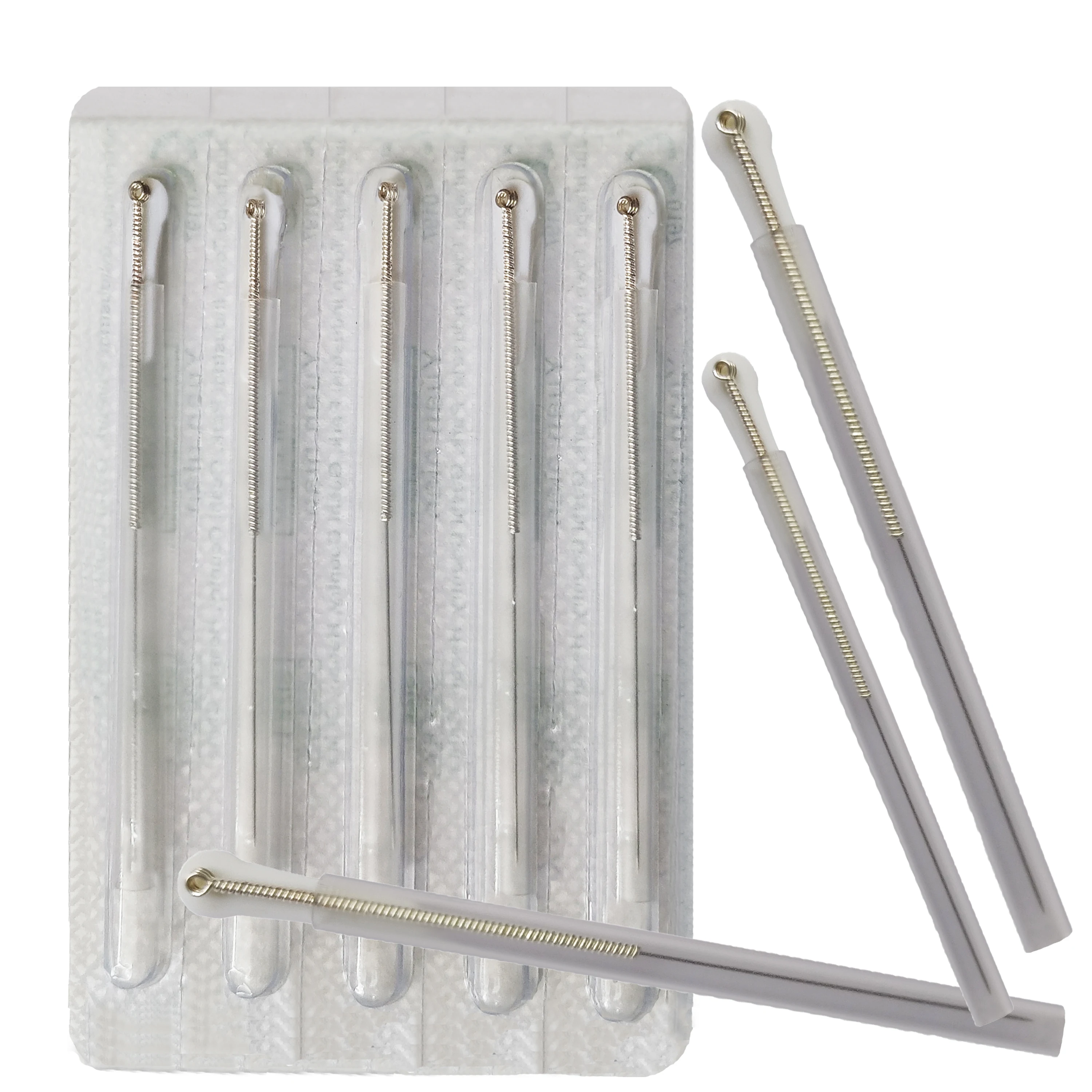 Acupuncture Needles with Tube Silver Handle 100 pcs Dry Needling  Disposable Sterile