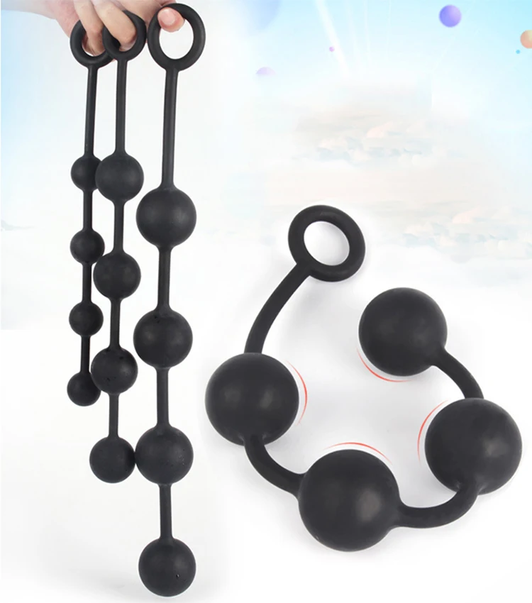 4 Balls Anal Beads Erotic G-spot Silicone Butt Plug with Pull Ring Sex Toys for Women Men