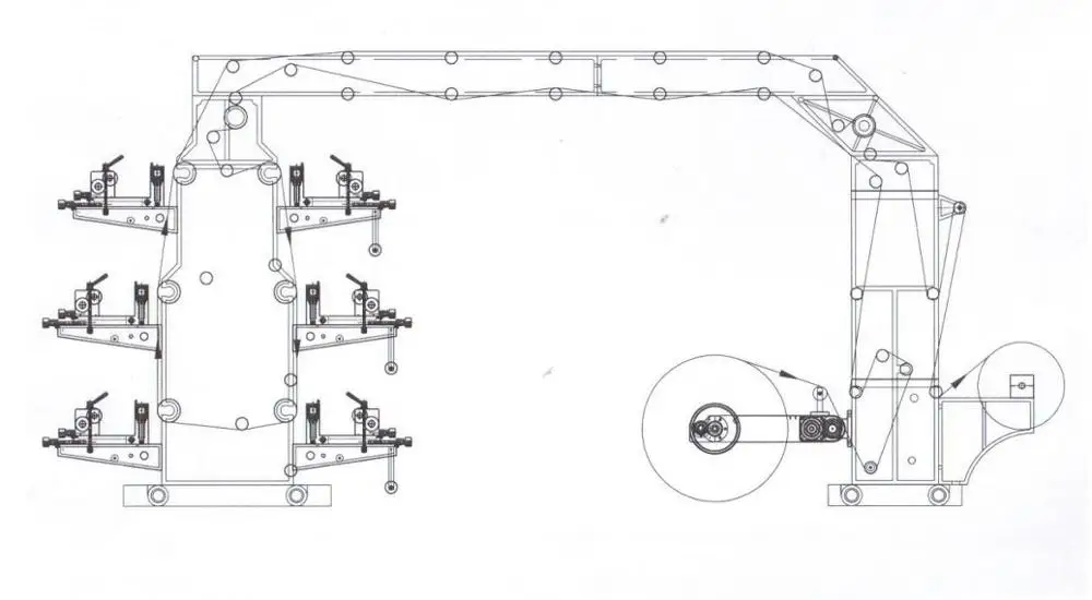 
Complete automatic non woven making fabric 4 color small flexo paper sheet printing machine 
