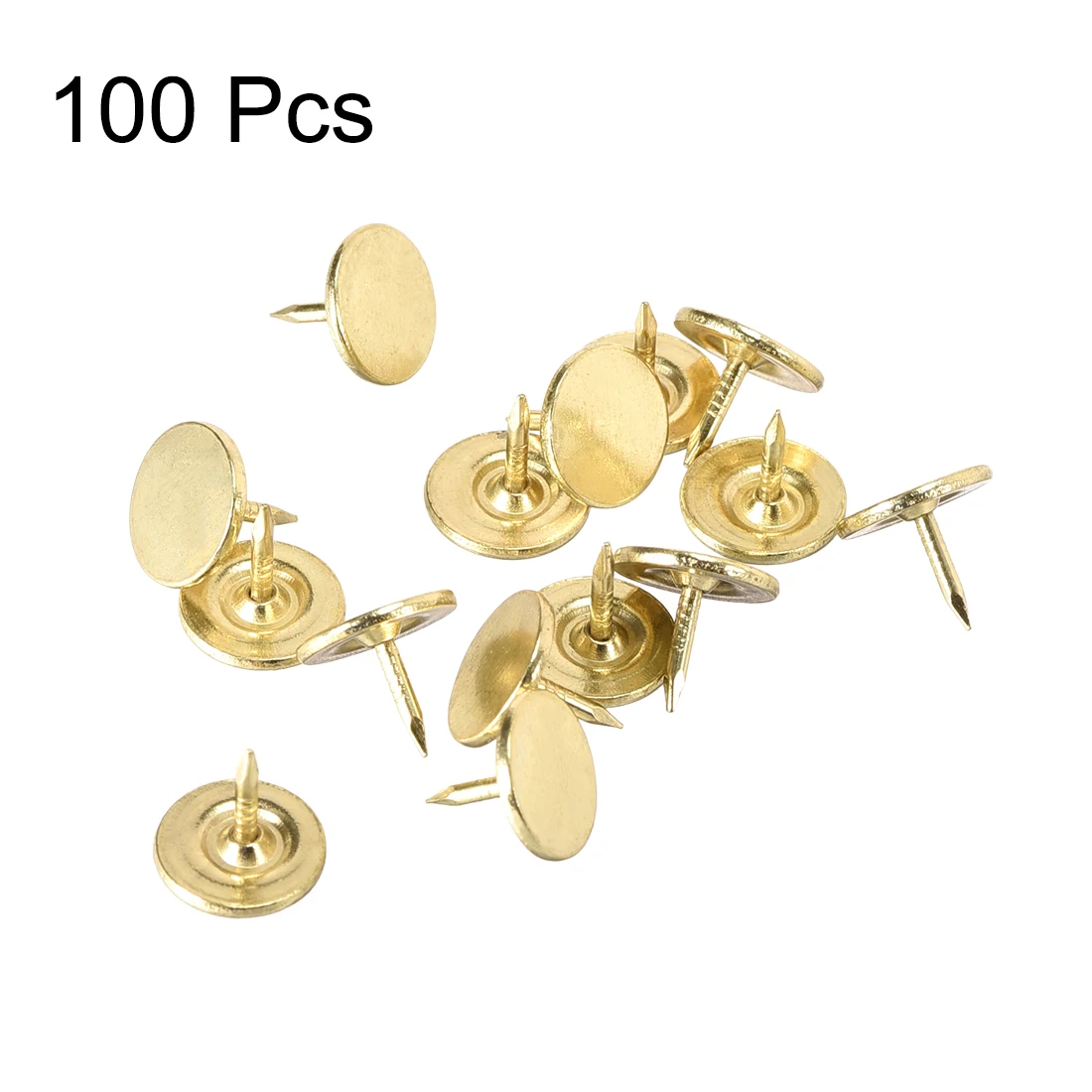 Upholstery Nails Tacks 11mmx10mm Flat Head Furniture Nail Gold Tone 100pcs