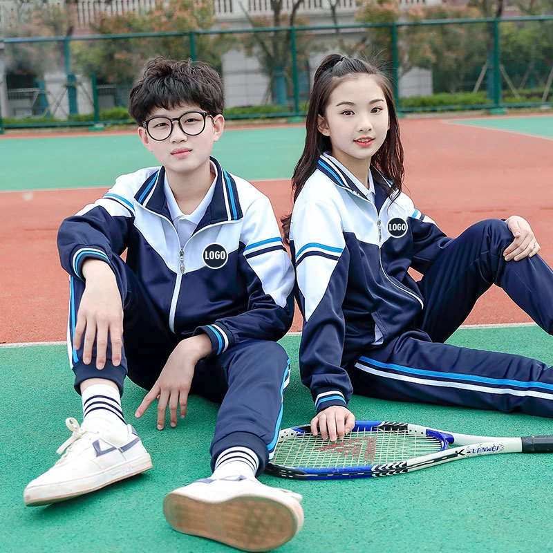 Customized High School Sportswear Kids Design Jackets Pants Tracksuits Hip Hop Jogging Suits Youth School Uniform Sets