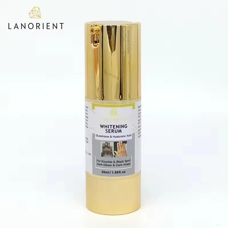Private Label best l-Glutathione Hyaluronic acid knuckle whitening dark spot remover serum for African skin 50ml