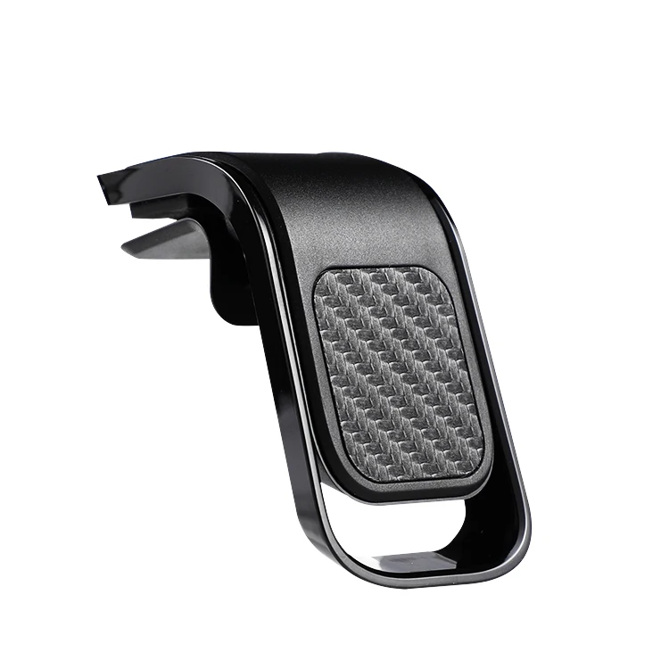 
Simple Universal Minimalistic L-type Air Vent Phone Holder Carbon Magnetic Car Mount Compatible with All Smartphone Tables 
