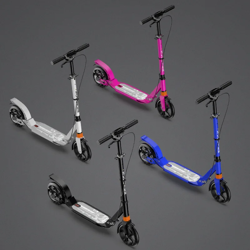 Top Popular Quality Folding Aluminum Kick Scooter 2 Wheels Pro Adult Scooter with Shock Absorber