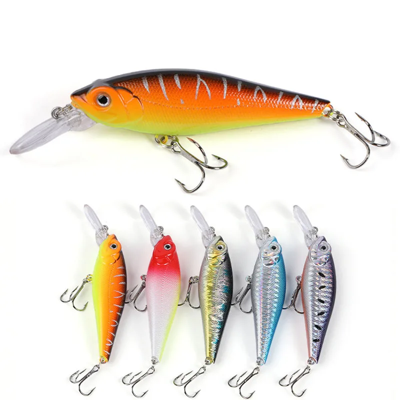 Crankbaits and Minnow Lures for Bass Fishing Assortment 9.5CM 13.5G for Fishing Accessories s Tool  Depth 0.6-1.8m