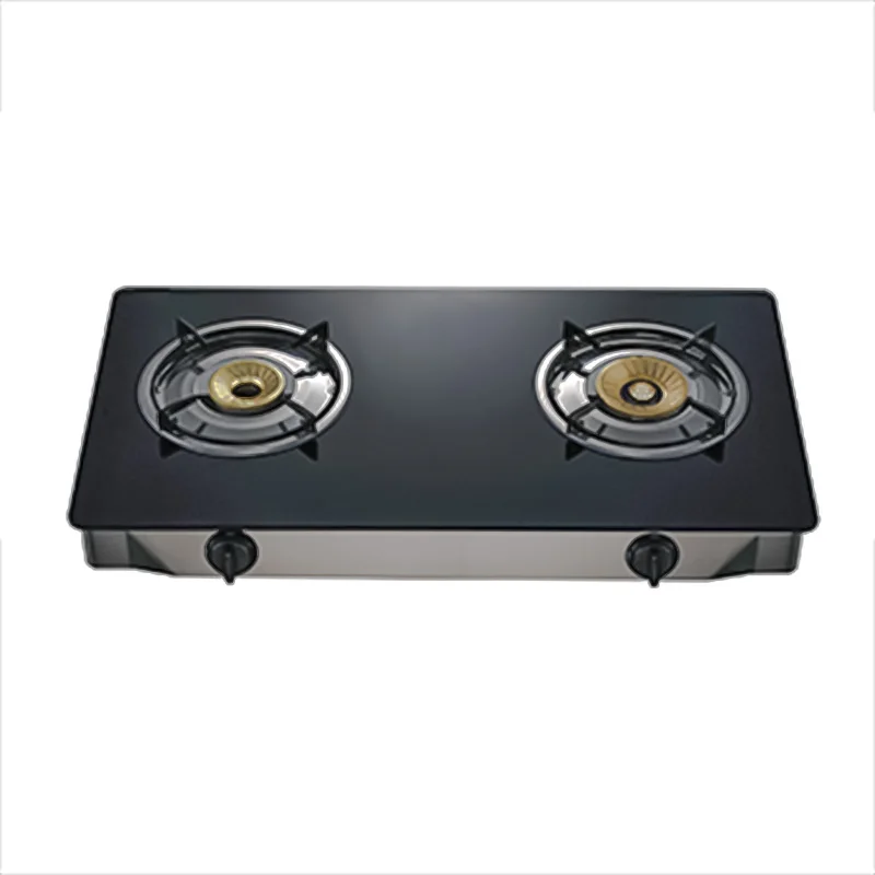 Manufacturer Glass Portable Table Top Gas Cooker Built In 2 Burners Home Cooking Gas Cooktop