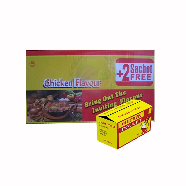 OEM Wholesale 12gx60cubes Poulet Beef Flavor Stock Cube Seasoning Bouillon Cube