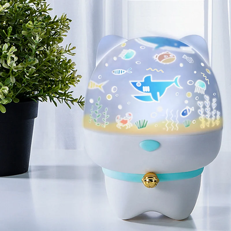 
Amazon Hot Sale Multiple Colors Rotating Star Projector Night Light With BT Music Speaker For Kids 