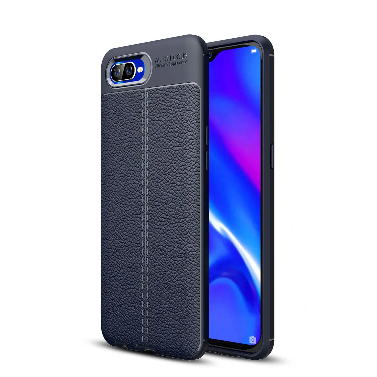 
 Bulk Manufacturer Anti Scratch Litchi Leather Pattern Soft TPU Cellphone Cover For Oppo K1 Silicone Case Cover  