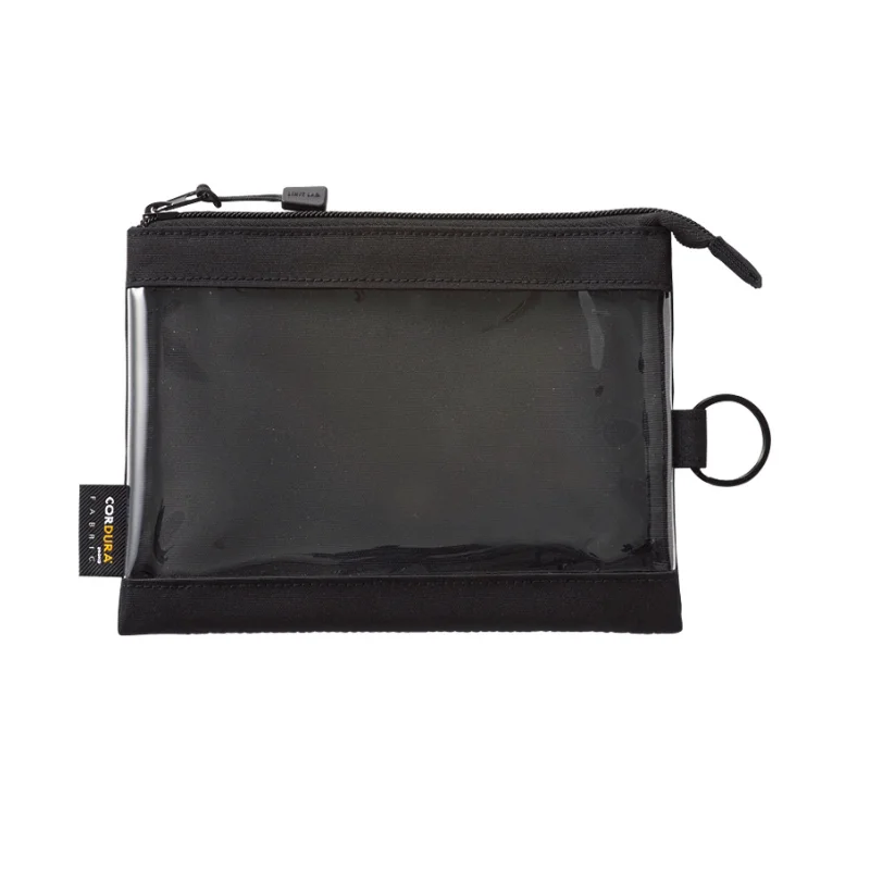 Strong waterproof multiple function various size customized card stationery documents makeup zipper bag with clear PVC window