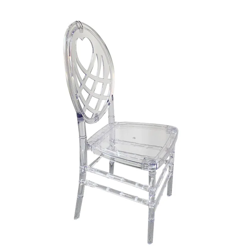 Wholesale Hotel Stackable Clear Plastic Resin Transparent Event Acrylic Tiffany Chiavari Tiffany Phoenix Chair For Wedding