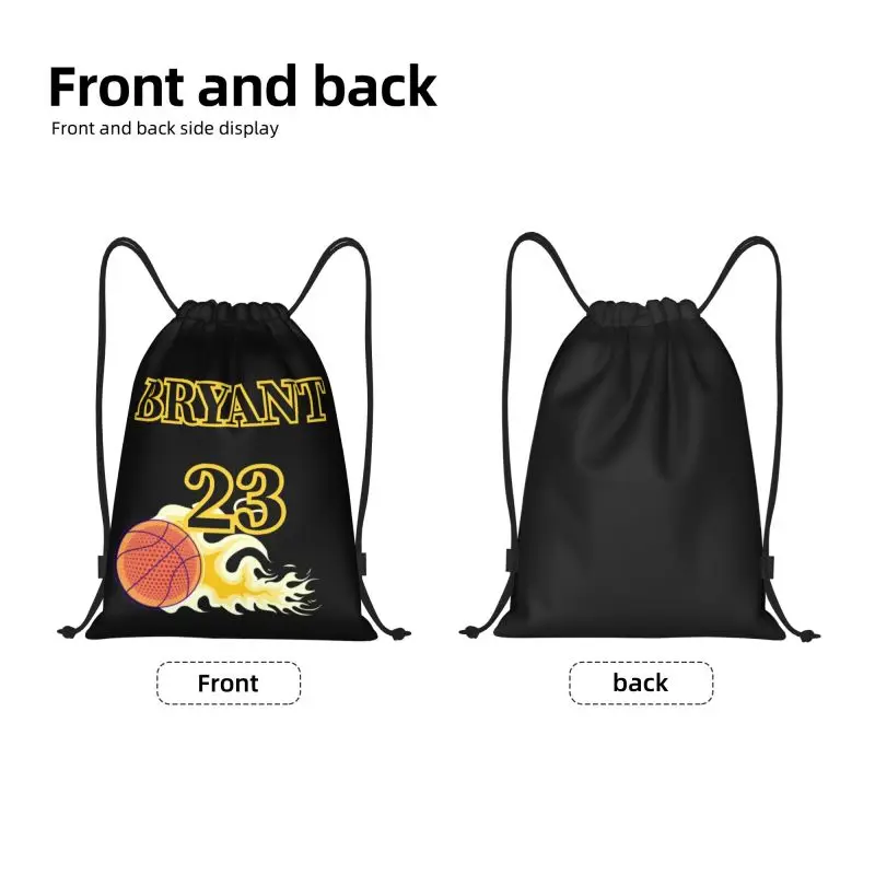 Custom #8 Mamba #24 Kb Bryant #34 Shaquille#23 James  Drawstring Backpack For Basketball And Soccer Activities