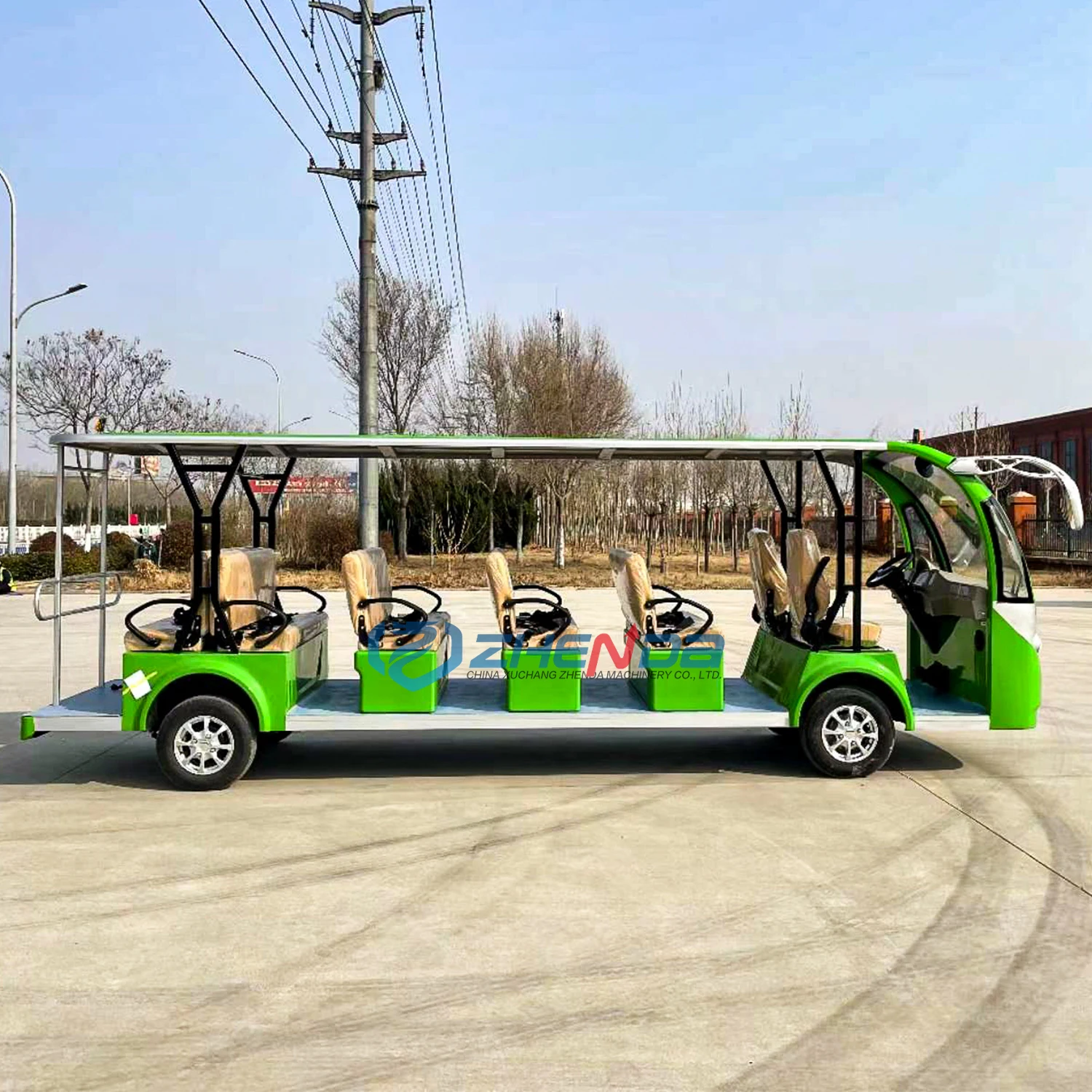 2024 Wholesale 14 Seater Electric School Sightseeing Bus Electric Tourist Bus Car for Sale