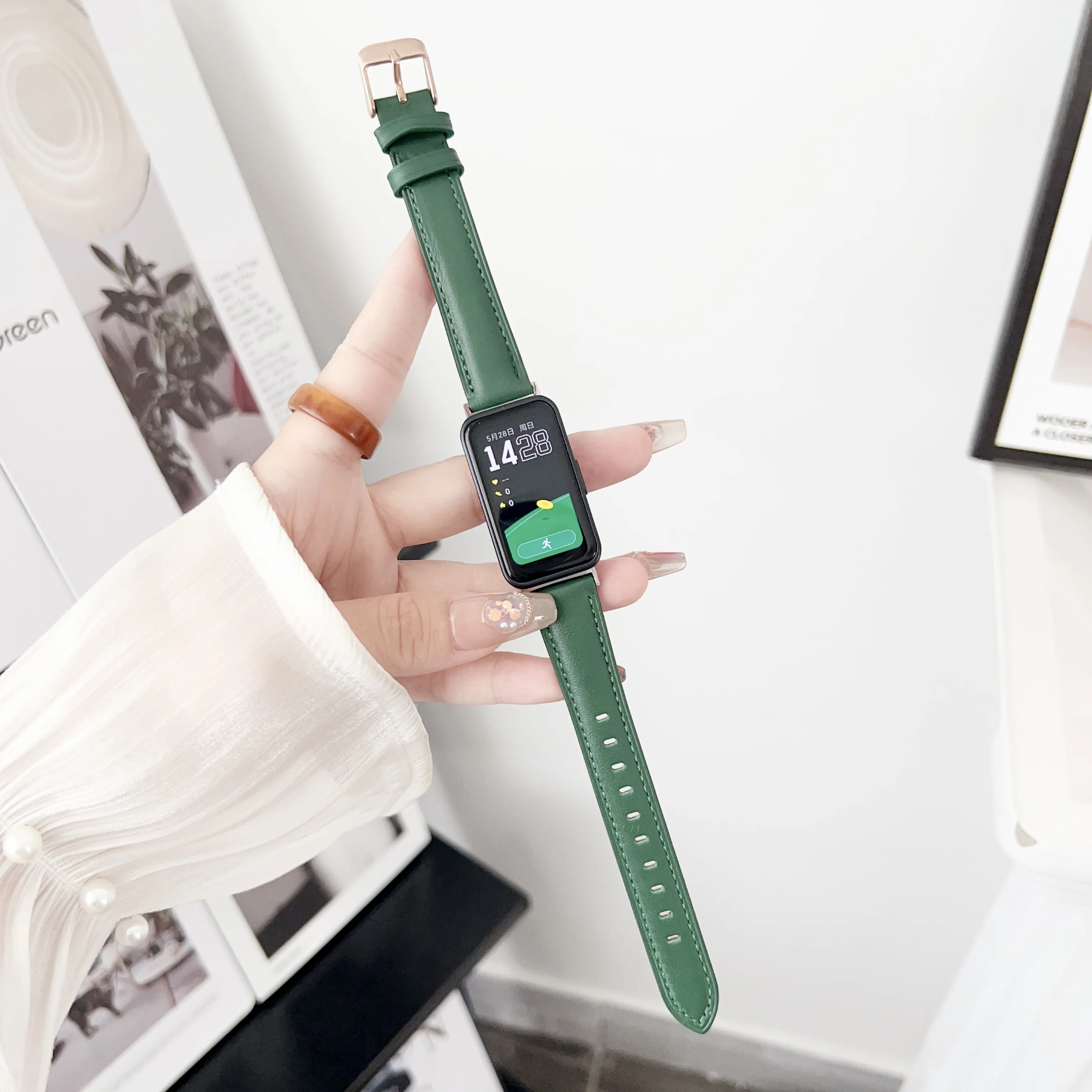 Genuine leather watch band strap for huawei watch 8 car cow leather straps for huawei 8 bracelet watch