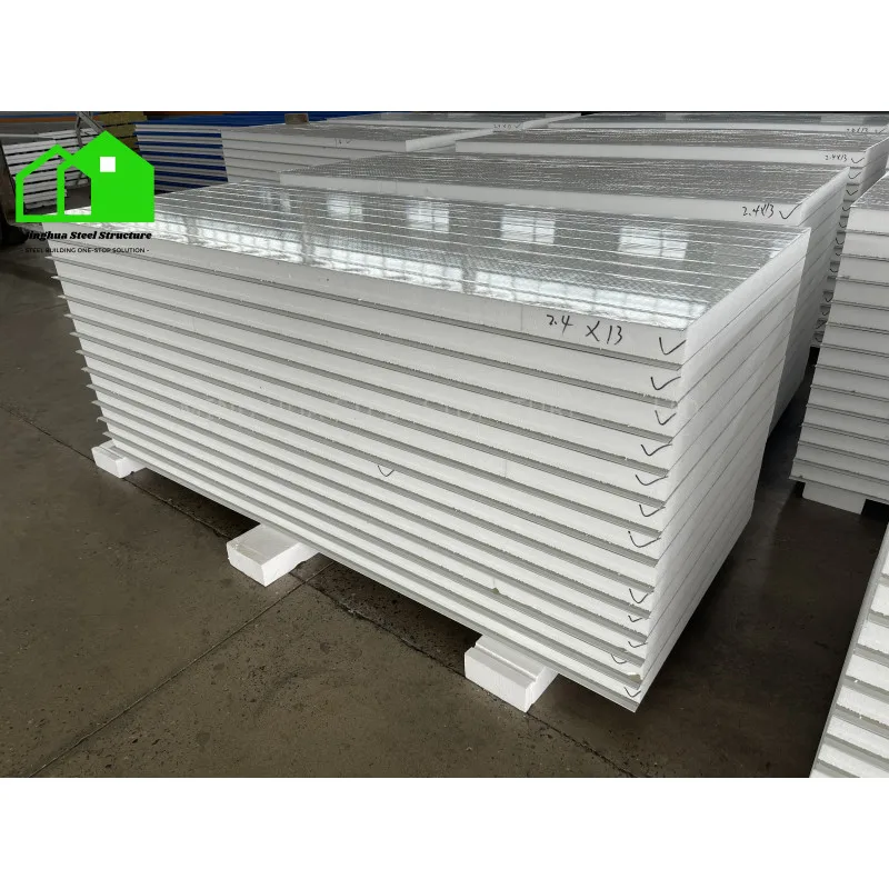 Latest process EPS sandwich clean panel Rock wool sandwich panel business hotel home decoration