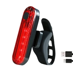 Bicycle Lights USB Front and Rear Rechargeable Bicycle Headlight Tail Lights Alarm Belling Waterproof 3 in 1 Battery ABS Plastic