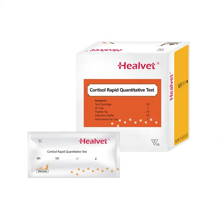 Проверка кортизола Healvet ветеринарный тест на кортизол хорошее качество кошачьи/Канальные реагенты для животных диагностический комплект
