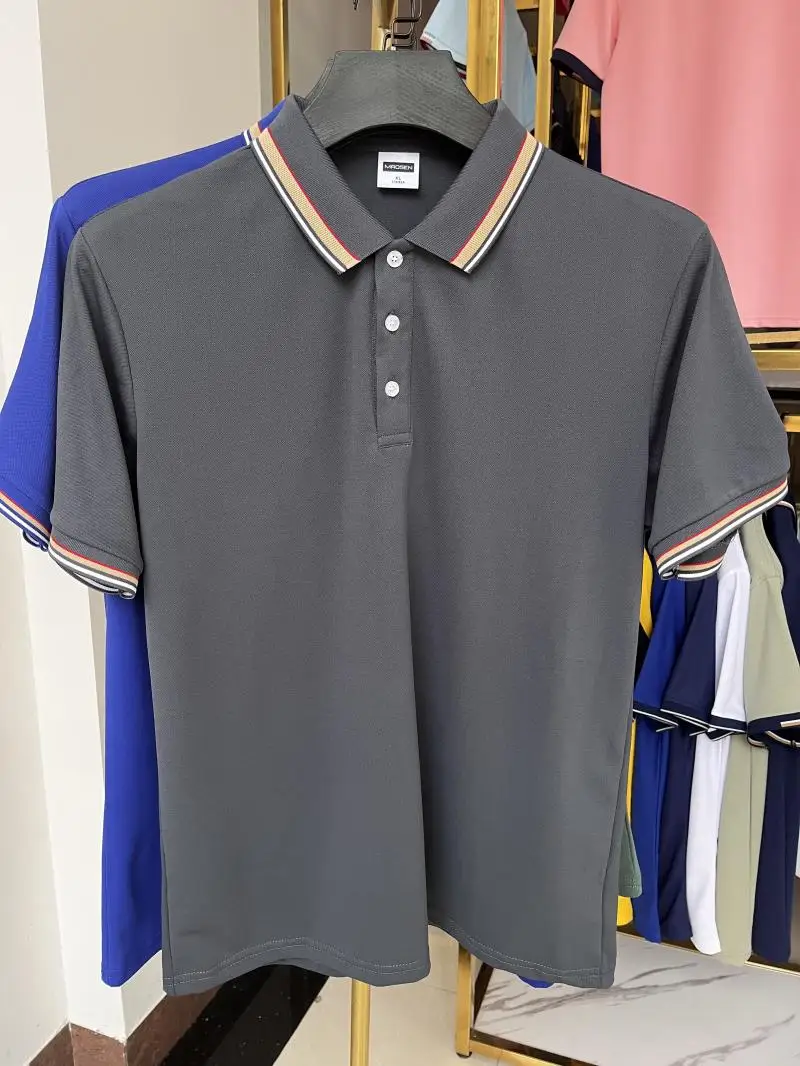 High Quality Elastic fiber polyester spandex POLO tshirt business Uniform POLO custom polo shirts with embroidery logo