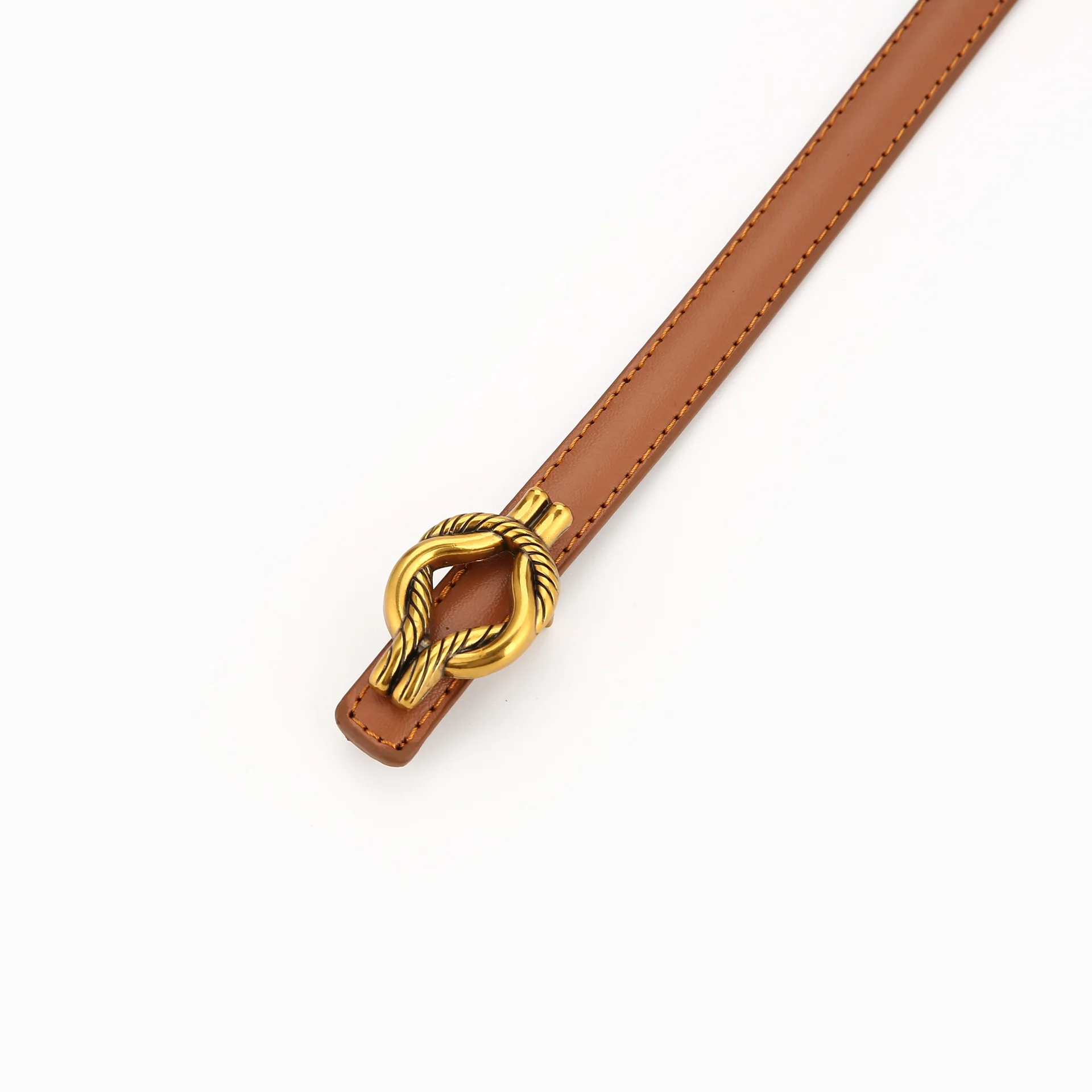 Belt Ladies Genuine Leather Cowhide White Thin Belt Fashion Versatile Decorative With Dresses Denim Pants Belt Summer