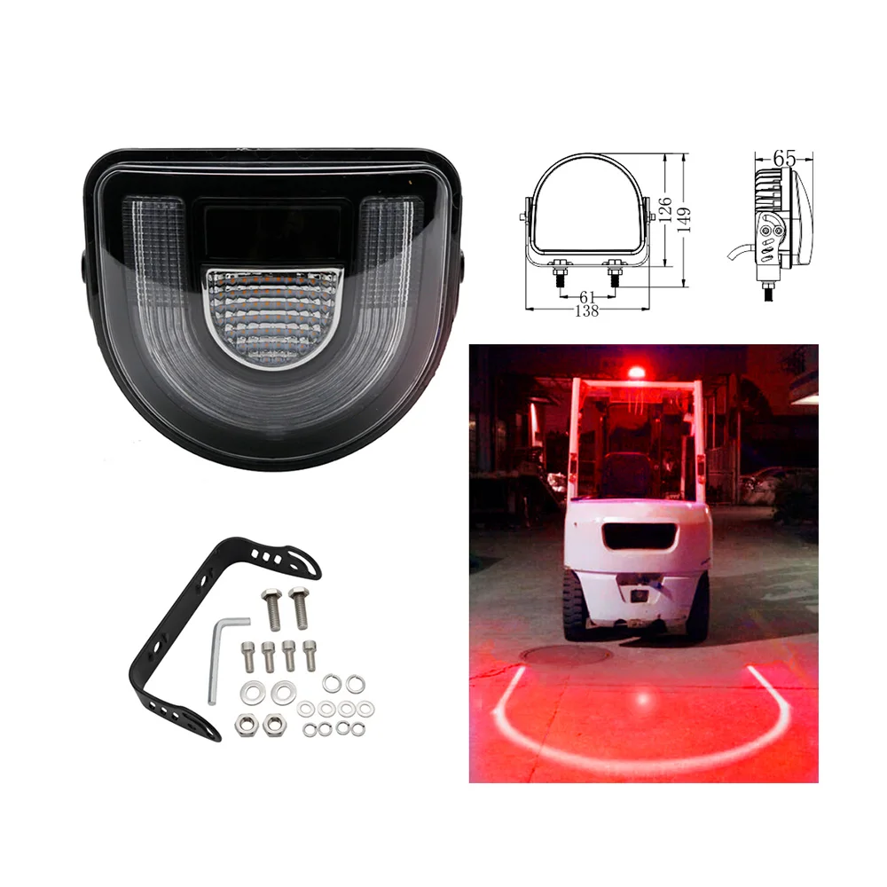 Manufactory Wholesale 30W LED Spot Forklift Truck Blue Warning Lamp Safety Working Light 10-80v