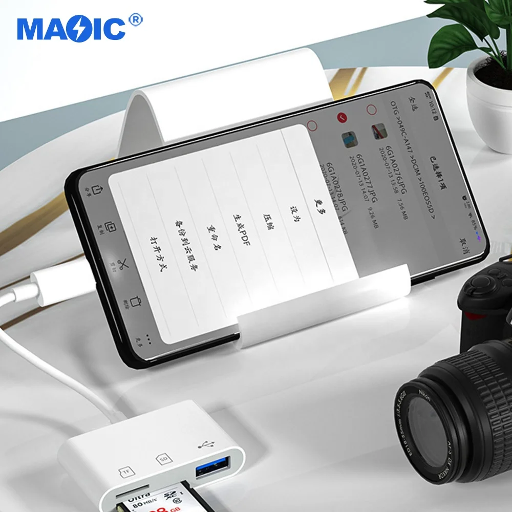 Cables Commonly Used Accessories 3 in 1 USB C to USB 3.0 TF SD OTG Card Reader Converter Card Reader Adapter for Type C Devices