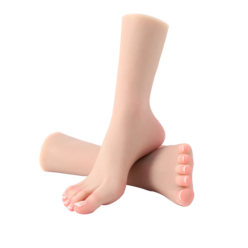 Support sample Silicone Foot Mannequin Training Display Nail Practice False Foot Prosthesis Model Fake Silicone Foot