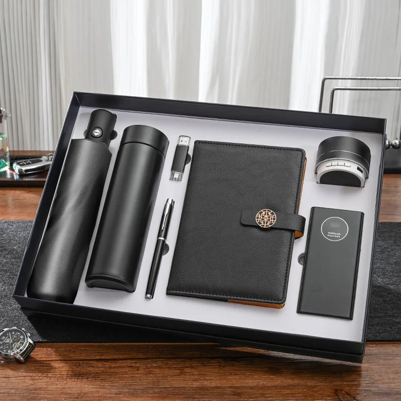 Custom Logo Promotional Gift Office Accessory Company set for men and women Corporate Notebook flash drive men Business Gift Set
